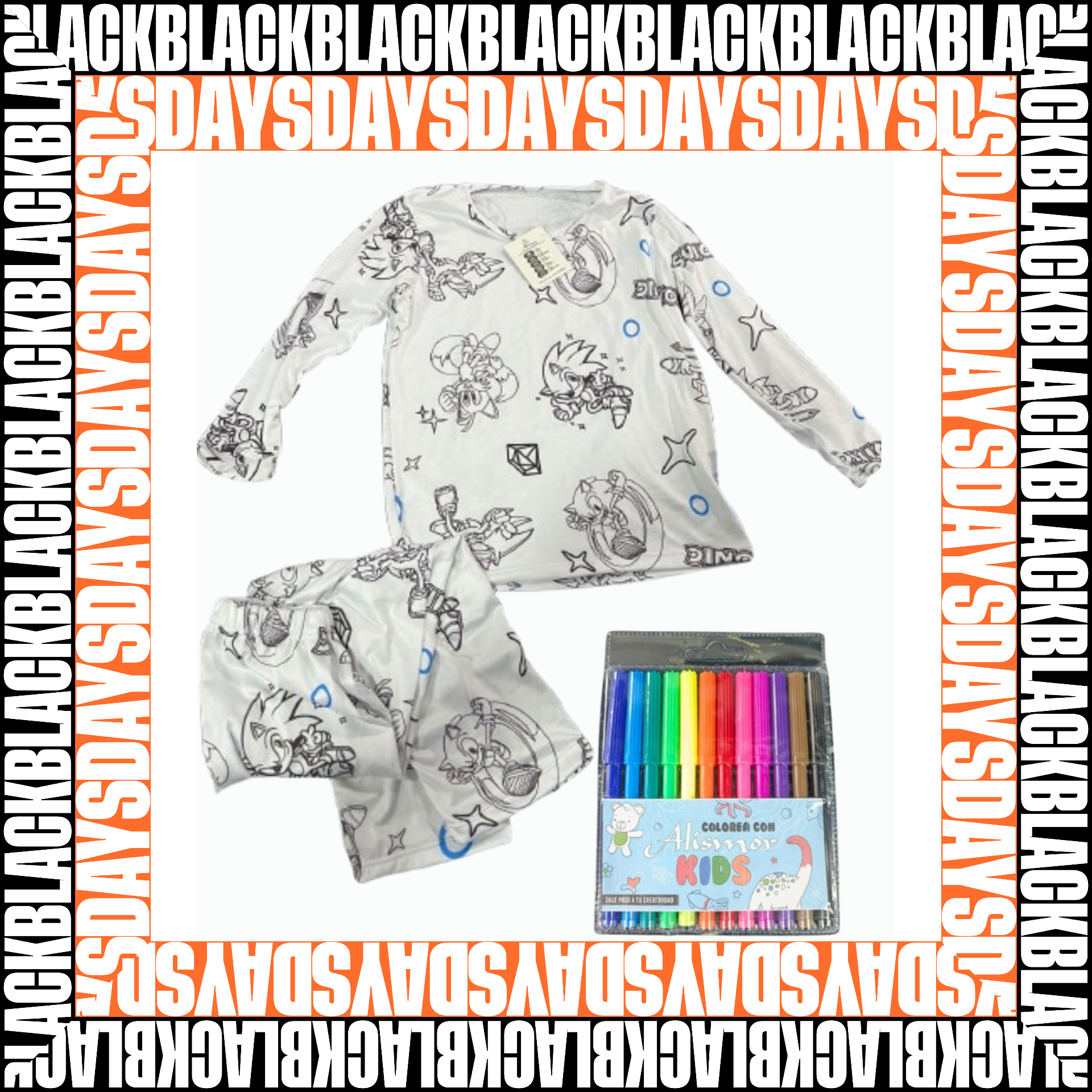 PIJAMA COLOREABLE